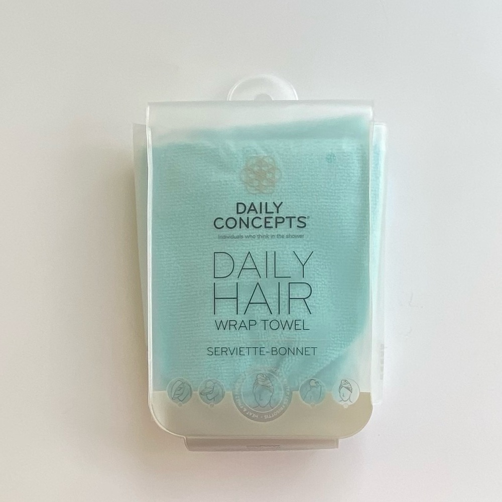 Daily Concepts, Daily Hair Wrap Towel, Quick Drying Hair Towel, Hair Wrap, Aqua - Picture 3 of 6